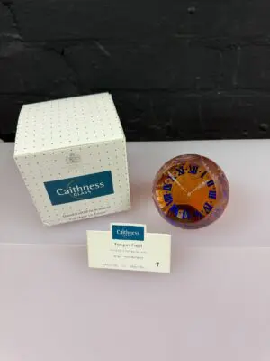 Caithness Tempus Fugit Paperweight 7 of 125 RARE 611 Grams