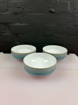 Denby Azure Coast Cereal Bowls 15.5 cm Wide Set of 3