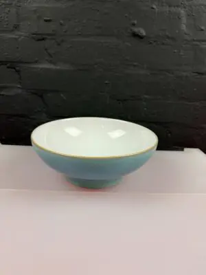 Denby Azure Footed Fruit Salad Vegetable Serving Bowl 9.25" x 3.5" 1st Quality