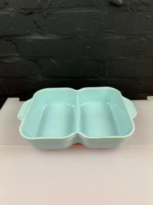 Denby Blue Linen Divided Vegetable Serving Roasting Dish 12.5" x 8.5"