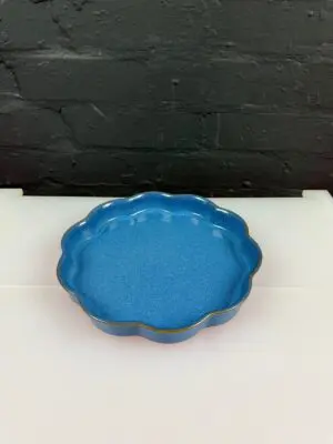 Denby Imperial Blue Fluted Flan / Quiche Dish 25 cm Wide