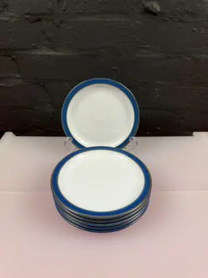 Denby Imperial Blue Tea / Side Plates 17.5 cm Wide Set of 6