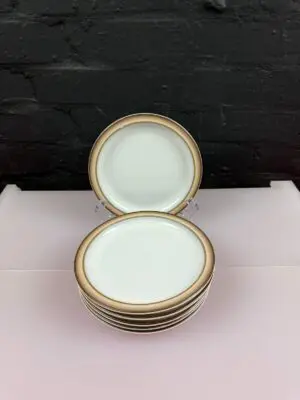 Denby Viceroy Tea Side Plates 2nd Quality 17.5 cm Wide Set of 6