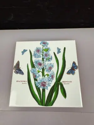 Portmeirion Botanic Garden Ceramic Tile Eastern Hyacinth Square 15 cm