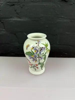 Portmeirion Botanic Garden Vase 6.5" Woody Nightshade Old Stamp