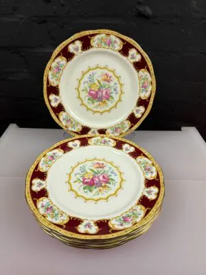 Royal Albert Lady Hamilton Dinner Plates 10.5" Wide Set of 6