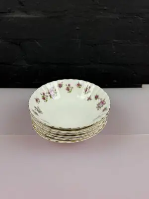 Royal Albert Sweet Violets Cereal Bowls 16 cm Wide Set of 6