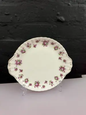 Royal Albert Sweet Violets Eared Cake / Bread Plate 26.5 cm Wide