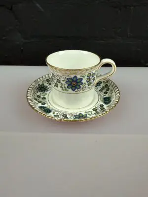 Royal Crown Derby Caliph A.1287 Coffee Cup and Saucer Set 1st Quality