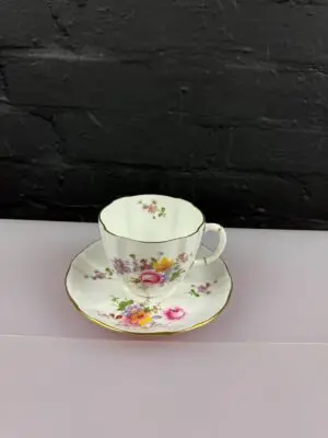 Royal Crown Derby Posies Large Breakfast Cup 9.8 cm Wide & Saucer 1975 4 Lots