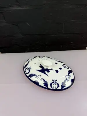 Royal Crown Derby Unfinished Blue & White Replacement Oval Dish Tureen Lid
