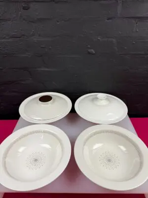 Royal Doulton Morning Star T.C1026 Serving Dishes / Tureens 2 Lids 4 Bowls Set