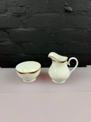 Royal Doulton Prism H5110 Milk  / Cream Jug 4.75" High and Open Sugar Bowl Set
