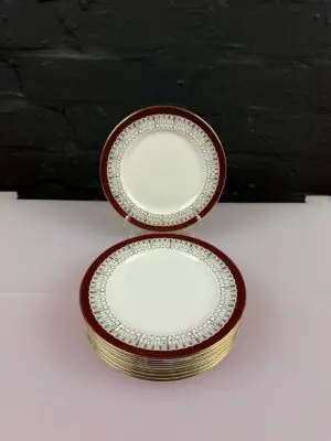 Royal Grafton Majestic Red Tea / Side Plates 16 cm Wide Set of 10