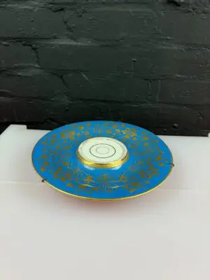 Royal Vienna Beehive Blue and Gold Pattern Raised Centre Plate 10.5" Wide