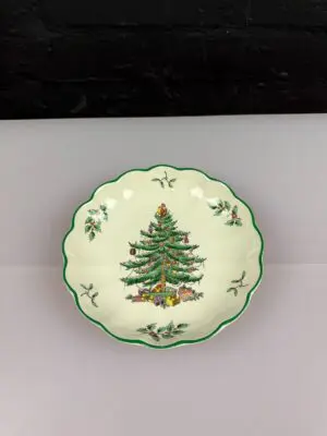 Spode Christmas Tree Scalloped Bowl 17 cm x 2.5 cm