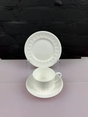 Wedgwood Colosseum Tea Trio Cup Saucer and Side Plate Set