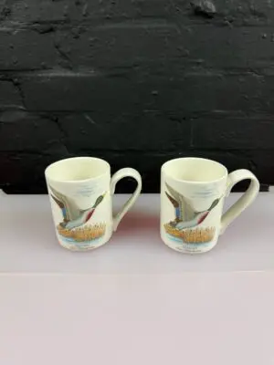 2 Portmeirion Birds Of Britain Tea Coffee Mugs 10.5 cm High Set Mallard
