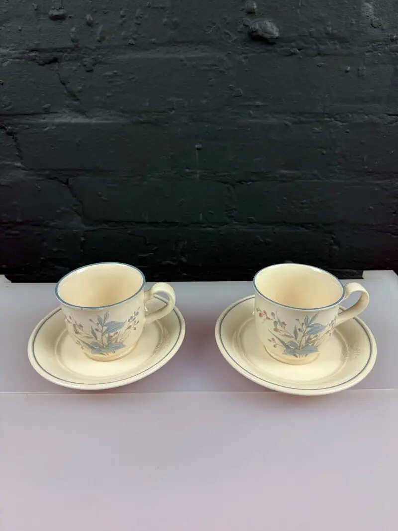 2 x Noritake Keltcraft Kilkee 9109 Tea Cups and Saucers Set