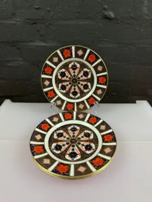 4 Royal Crown Derby Old Imari 1128 Salad Plates 8.5" 22 cm Wide Set 3/1st 1/2nd