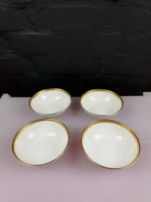 4 x Royal Doulton Royal Gold H4980 Fruit Bowls 13.5 cm 2 Sets Available