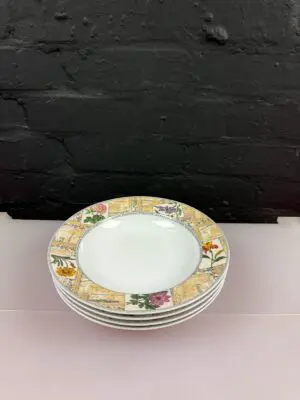 4 x Royal Worcester Country Garden Rimmed Soup Pasta Bowls 23cm Wide 3 Available