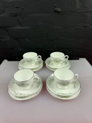 4 x Wedgwood Westbury R4410 Tea Trios Cups Saucers and Side Plates Set