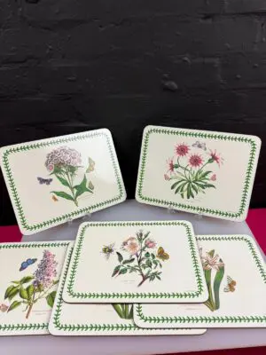 6 Portmeirion Botanic Garden Place Mats Table Placemats 29 cm x 21.5 cm