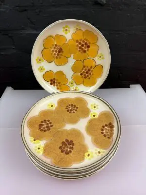6 x Denby Minstrel Dinner Plates 10" ( 25.5 cm ) Wide Set