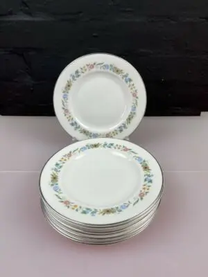 8 x Royal Doulton Pastorale H5002 Tea / Side Plates 6.5" Wide 3 Sets Available