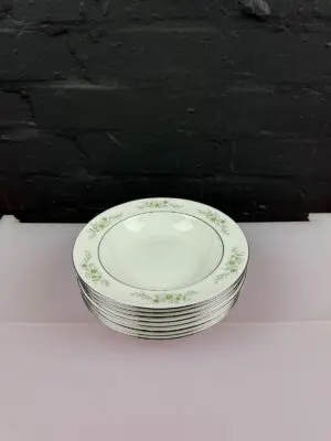 8 x Wedgwood Westbury H4410 Rimmed Soup Bowls 20.5 cm Wide Set