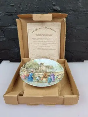 Davenport The Shoe-Shine Boy Plate Boxed Coa