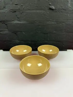 Denby Cinnamon Rice Bowls 13 cm Wide Set of 3
