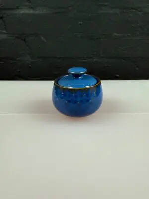 Denby Midnight Blue Covered / Lidded Sugar Bowl Brand New With Label