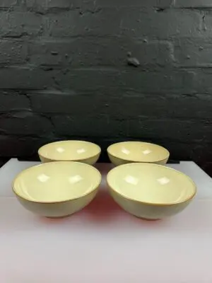 Denby Pampas Cereal / Soup Bowls 6.5" Wide Set of 4 1st Quality