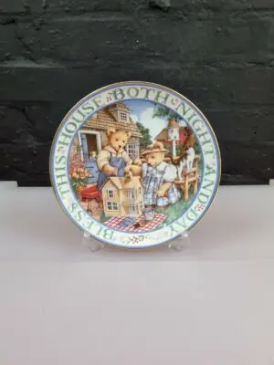 Franklin Mint / Royal Doulton Bless This House Plate 20.5 cm Wide Teddies