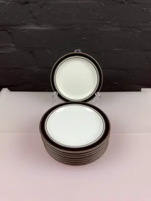 Hornsea Lancaster Vitramic Contrast Tea / Side Plates 16 cm Wide 2 Sets of 8