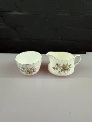 Minton Marlow Milk / Cream Jug 8 cm and Open Sugar Bowl 4 Sets Available