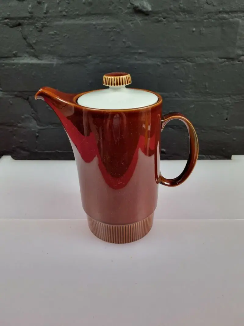 Poole Pottery Chestnut Large Coffee Pot 8" High 2.5 Pints 2 Available