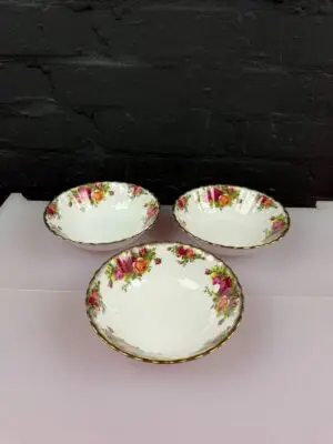 Royal Albert Old Country Roses Cereal Bowls 16 cm Wide Set of 3