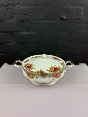 Royal Albert Old Country Roses Covered Vegetable Serving Dish / Tureen