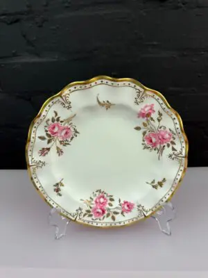 Royal Crown Derby Pinxton Roses A.1155 Fluted Salad Plate XXVII 1974 20.5 cm 2nd