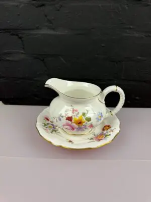 Royal Crown Derby Posies Gravy Boat Custard Jug & Stand 1st Quality 1 Pint