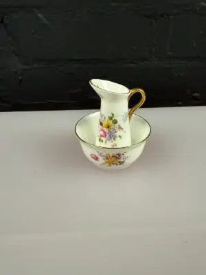 Royal Crown Derby Posies Miniature Jug and Wash Bowl Set 1st Quality