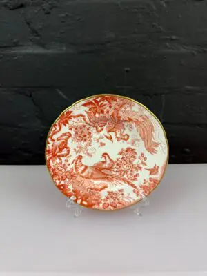 Royal Crown Derby Red Aves Tea / Side Plate 16 cm Wide XXXVI 1973