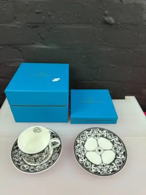 Royal Crown Derby Steampunk PM Cup Saucer Plate Trio Set 1st Quality Boxed 2016