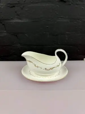 Royal Doulton French Provincial H4945 Gravy Boat Sauce Jug and Stand Drip Plate
