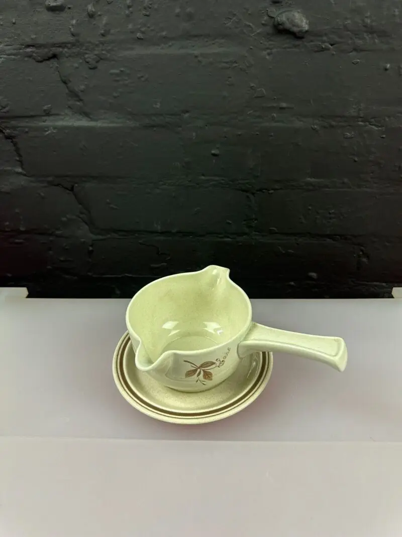 Royal Doulton Sandsprite LS1013 Gravy Boat Sauce Jug & Stand Twin Pour Last Set