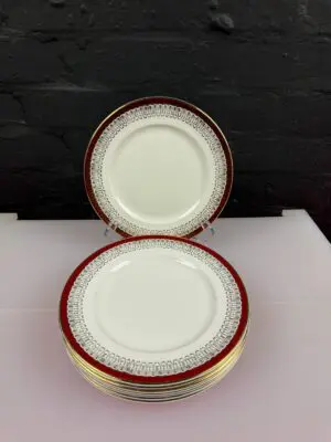 Royal Grafton Majestic Red Salad Plates 21 cm Wide Set of 8