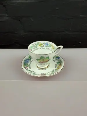Royal Stafford Bone China Floral Emblems of Canada Maple Leaf Tea Cup and Saucer